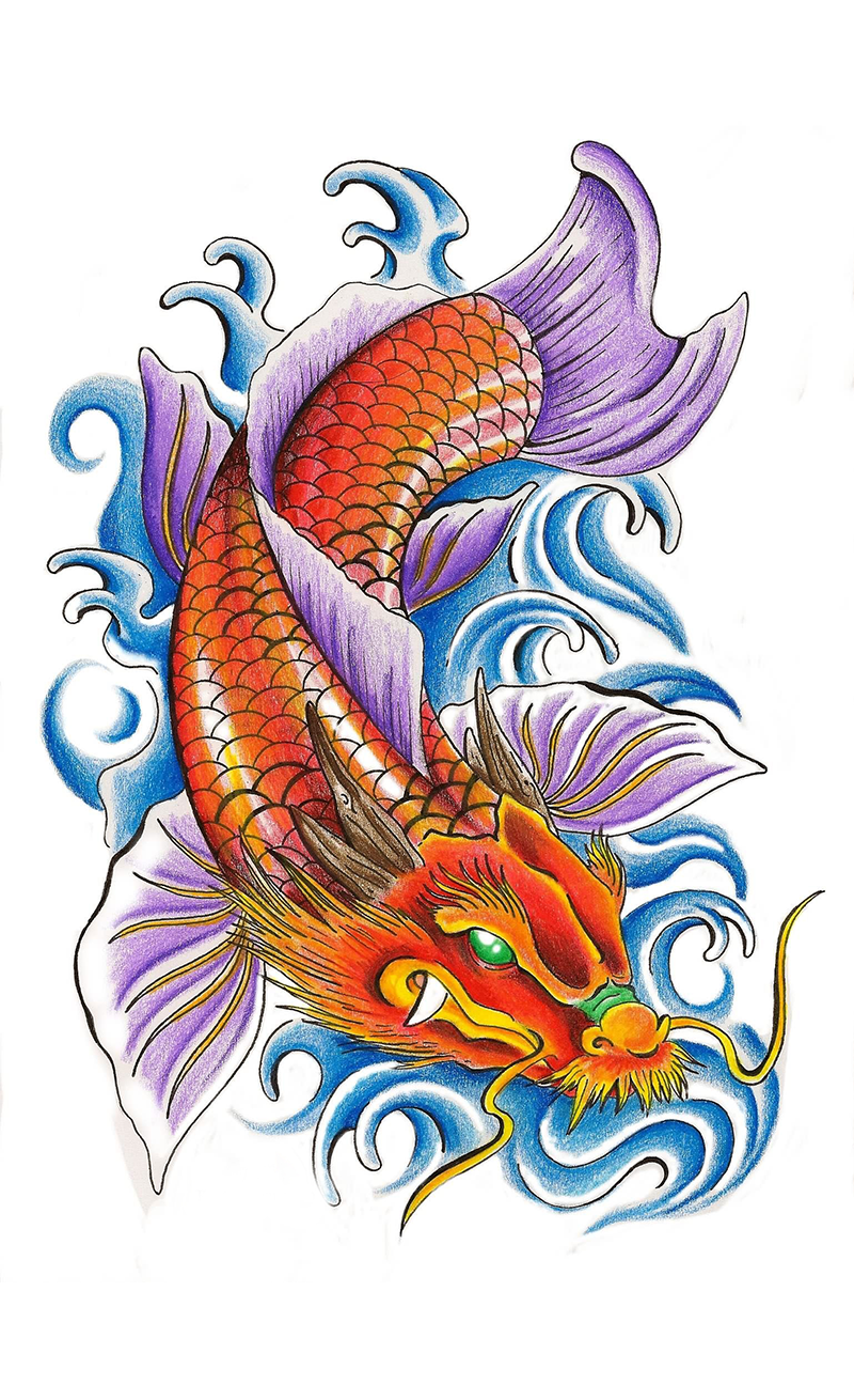 Ảnh nền cá chép hóa rồng